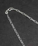 Sterling Silver Paper Clip Chain 45 cms