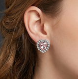 Platinum Plated Crystal Elements Heart Shaped Earrings