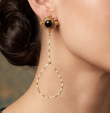 Gold Plated Gemstone Danglers Earring