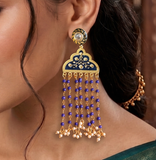 Floral Tassels Meenakari Earring