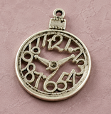 1.5 Inch Tibetan Alloy Pendants Antique Silver Rhinestone Settings