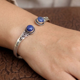 German Silver Blue Stone Bracelet