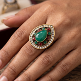 Designer Victorian Finger Rings Multicolor