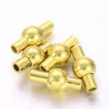 5 Pcs, 13x6mm, Brass Magnetic Clasps Golden
