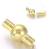 5 Pcs, 13x6mm, Brass Magnetic Clasps Golden