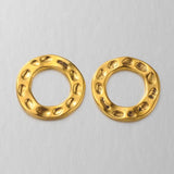 24mm, Tibetan Ring Connectors Antique Gold