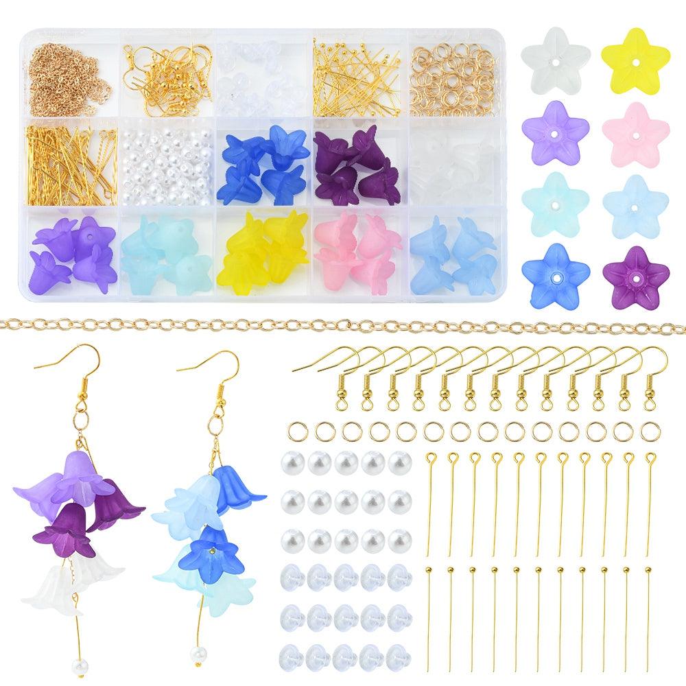 DIY Earring Making Kit, Acrylic Pearl Beads, Earring Hooks