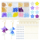 DIY Earring Making Kit, Acrylic & Pearl Beads, Earring Hooks, Brass Chains, MultiColor