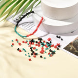 DIY Bracelets Making Kits,Triangle Opaque Seed Beads and Elastic Thread, MultiColor