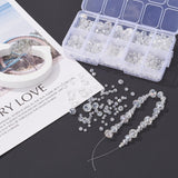 DIY Bracelets Making Kits, Glass Rondelle Beads, Elastic Thread, 410 Stainless Steel Pointed Tweezers