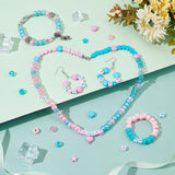 DIY Bracelet Making Kit, Transparent & Opaque Acrylic Beads, Plastic Pearl Beads, MultiColor