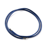 10 Pcs, 45x0.2cm Waxed Cord Necklace Dori Blue