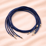 450x2mm Waxed Cord Necklace Dori Blue