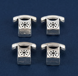 12mm Alloy European Phone Beads Settings for Enamel