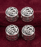 11mm Alloy Flat Round European Beads Settings for Enamel