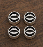 11x6.5mm Alloy European Flat Round Beads