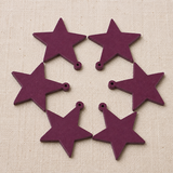 33x31mm Spray Painted Wood Star Pendants