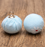 16x14mm Handmade Cloth Fabric Covered Pendants