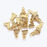 17x11mm Alloy Ice Skates Charms Antique Golden
