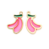 27x18x1.5mm, Alloy Banana Charms, Golden