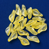20x10.5x6mm, Transparent Glass Pendants, Petaline, Gold