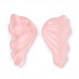 24x12.5x4mm, Glass Pendants, Butterfly Wings, Peach