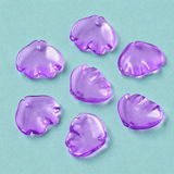 15x18x4mm, Transparent Glass Pendants, Fish Purple