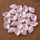 15x10x3.5mm, Transparent Glass Pendants, Petaline, Pink