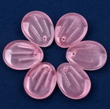 15.5x12x3mm, Transparent Glass Pendants, Petal