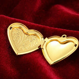 29x28.5x7mm, Brass Locket Pendants, Photo Frame Heart Charm