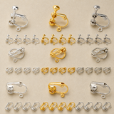 18 Pcs, Brass & Iron Clip-on Earring Findings