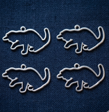 24.5x41.5x3mm ,Alloy Open Back Bezel Pendants, For DIY UV Resin.
