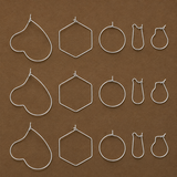 2Pcs/style, Unicraftale 20 Pcs 5 Style Stainless Steel Hoop Earrings.