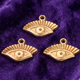 13x17x2mm, Alloy Pendant Rhinestone Settings, Cadmium Free & Lead Free, Eye, Golden, Fit for 1.5mm Rhinestone,