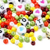 8/0 Glass Seed Beads Acrylic Beads & Elastic Thread