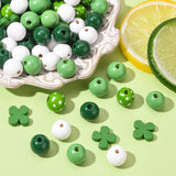 80Pcs Natural Wooden Beads & Jute Cord DIY Pendant Kit