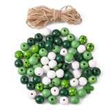 80Pcs Natural Wooden Beads & Jute Cord DIY Pendant Kit