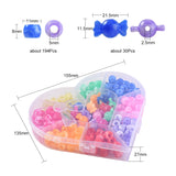 224Pcs 9 Style Acrylic Big Hole European Imitation Beads