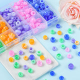265Pcs 15 Style Acrylic Big Hole European Imitation Beads