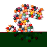 5 Strands16mm Halloween Spray Painted Natural Wood Beads