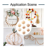 90Pcs 20mm Laser Engraved Theaceae Wooden Beads