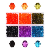 360Pcs 6x5mm Transparent Acrylic Bicone Beads