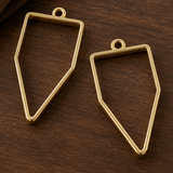 Polygon Open Back Bezel Pendants