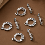 10 Pcs Tibetan Style Alloy Toggle Clasps