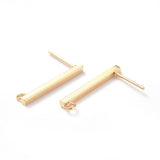 4 Pcs Real 18K Gold Plated 304 Stainless Steel Stud