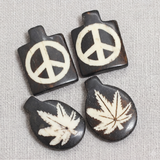 10 Pcs Bone Beads Assorted 34-34mm