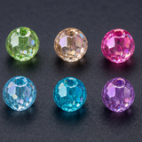 6 Colors Faceted Acrylic Beads Combo