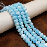 1 String 8mm Designer Faceted Crystal Beads