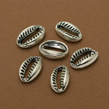 20 Pcs, 16x10mm German Silver Cowrie Beads