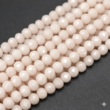 65+ Crystal Faceted RONDELLE Beads Opaque Peach 4x3mm
